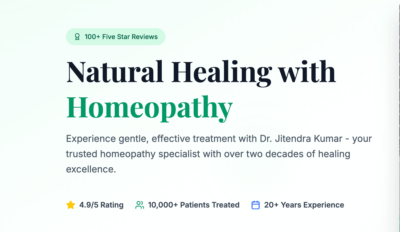 Clinic Landing Page banner